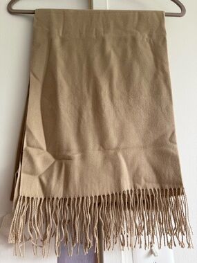 Simonetta Camel Fringe Cashmere-Blend Wrap Scarf